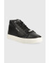 Calvin Klein Кожени маратонки Cupsole Unlined High Top в черно - Pepit.bg
