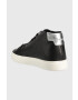 Calvin Klein Кожени маратонки Cupsole Unlined High Top в черно - Pepit.bg