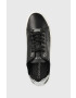 Calvin Klein Кожени маратонки Cupsole Unlined Lace Up в черно - Pepit.bg