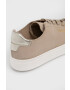 Calvin Klein Кожени маратонки Cupsole Unlined Lace Up в бежово - Pepit.bg