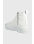 Calvin Klein Кожени маратонки Cupsole Wave High Top в бяло - Pepit.bg