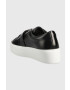 Calvin Klein Кожени маратонки Flatform Cupsole Lace Up в черно - Pepit.bg