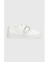 Calvin Klein Кожени маратонки Flatform Cupsole Lace Up в бяло - Pepit.bg