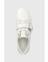 Calvin Klein Кожени маратонки Flatform Cupsole Lace Up в бяло - Pepit.bg