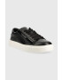 Calvin Klein Кожени маратонки Hm0hm00861 Low Top Lace Up Lth в черно - Pepit.bg