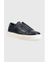 Calvin Klein Кожени маратонки Hm0hm00861 Low Top Lace Up Lth в тъмносиньо - Pepit.bg