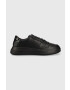 Calvin Klein Кожени маратонки HM0HM00992 LOW TOP LACE UP PIPING в черно - Pepit.bg