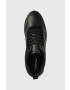 Calvin Klein Кожени маратонки HM0HM00998 LOW TOP LACE UP LTH в черно - Pepit.bg