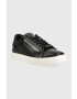 Calvin Klein Кожени маратонки HW0HW01353 LOGO CUPSOLE LACE UP в черно - Pepit.bg