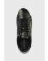 Calvin Klein Кожени маратонки HW0HW01353 LOGO CUPSOLE LACE UP в черно - Pepit.bg