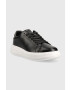 Calvin Klein Кожени маратонки Hw0hw01517 Raised Cupsole Lace Up в черно - Pepit.bg