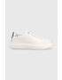 Calvin Klein Кожени маратонки Hw0hw01517 Raised Cupsole Lace Up в бяло - Pepit.bg