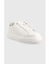 Calvin Klein Кожени маратонки Hw0hw01517 Raised Cupsole Lace Up в бяло - Pepit.bg