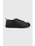 Calvin Klein Кожени маратонки LOW TOP LACE UP LTH в черно HM0HM01045 - Pepit.bg