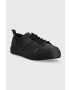 Calvin Klein Кожени маратонки LOW TOP LACE UP LTH в черно HM0HM01045 - Pepit.bg