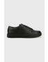 Calvin Klein Кожени маратонки LOW TOP LACE UP PB в черно HM0HM01019 - Pepit.bg