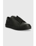 Calvin Klein Кожени маратонки LOW TOP LACE UP PB в черно HM0HM01019 - Pepit.bg