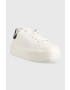 Calvin Klein Кожени маратонки SQUARED FLATFORM CUP в бяло HW0HW01775 - Pepit.bg