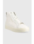 Calvin Klein Кожени маратонки Vulc High Top в бяло - Pepit.bg