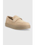 Calvin Klein Кожени мокасини HM0HM00991 LOW TOP MOC HYBRID SUE в бежово - Pepit.bg