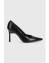 Calvin Klein Кожени обувки с висок ток HW0HW01346 GEO STILETTO PUMP 90 в черно - Pepit.bg