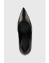 Calvin Klein Кожени обувки с висок ток HW0HW01346 GEO STILETTO PUMP 90 в черно - Pepit.bg