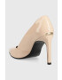 Calvin Klein Кожени обувки с висок ток HW0HW01633 STILETTO PUMP 90 - PATENT в бежово - Pepit.bg