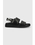 Calvin Klein Кожени сандали ADJ SANDAL W/HW в черно HW0HW01479 - Pepit.bg