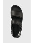 Calvin Klein Кожени сандали BACK STRAP SANDAL LTH в черно HM0HM00946 - Pepit.bg