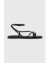 Calvin Klein Кожени сандали SQUARED SANDAL в черно HW0HW01603 - Pepit.bg