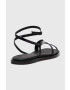 Calvin Klein Кожени сандали SQUARED SANDAL в черно HW0HW01603 - Pepit.bg