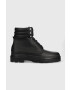Calvin Klein Кожени туристически обувки Combat Boot Mono в черно - Pepit.bg