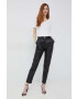 Calvin Klein Ленена тениска в бяло - Pepit.bg