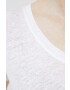 Calvin Klein Ленена тениска в бяло - Pepit.bg