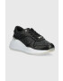 Calvin Klein Маратонки CHUNKY INTERN WEDGE LACE UP-MONO в черно HW0HW01439 - Pepit.bg