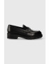 Calvin Klein Мокасини RUBBER SOLE LOAFER W в черно с платформа HW0HW01791 - Pepit.bg
