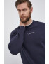 Calvin Klein Памучен суичър мъжки в тъмносиньо с принт - Pepit.bg