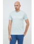 Calvin Klein Памучна тениска в синьо с принт - Pepit.bg