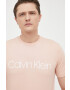 Calvin Klein Памучна тениска в розово с принт - Pepit.bg