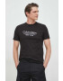 Calvin Klein Памучна тениска в черно с принт - Pepit.bg