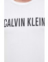 Calvin Klein Памучна тениска в бяло с десен - Pepit.bg