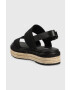 Calvin Klein Сандали FLATFORM WEDGE - HE в черно с платформа HW0HW01497 - Pepit.bg