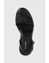 Calvin Klein Сандали WEDGE 50HH W/HW - JQ в черно със скосена платформа HW0HW01490 - Pepit.bg