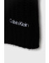 Calvin Klein Шал с вълна в черно с изчистен дизайн - Pepit.bg