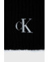 Calvin Klein Шапка и шал с вълна в черно - Pepit.bg