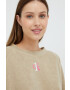 Calvin Klein Суичър в бежово с апликация - Pepit.bg