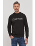 Calvin Klein Суичър мъжки в черно с принт - Pepit.bg