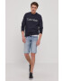 Calvin Klein Суичър мъжки в тъмносиньо с принт - Pepit.bg