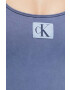 Calvin Klein Цял бански в тъмносиньо с леко подплатена чашка - Pepit.bg