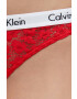 Calvin Klein Underwear Бикини в червено от полупрозрачна материя - Pepit.bg